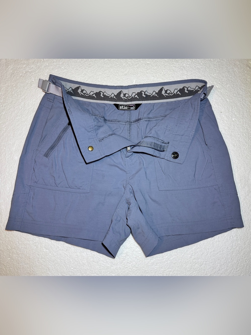 Stio Women’s Hybrid Performance Outdoor Shorts Lightweight Grey 4